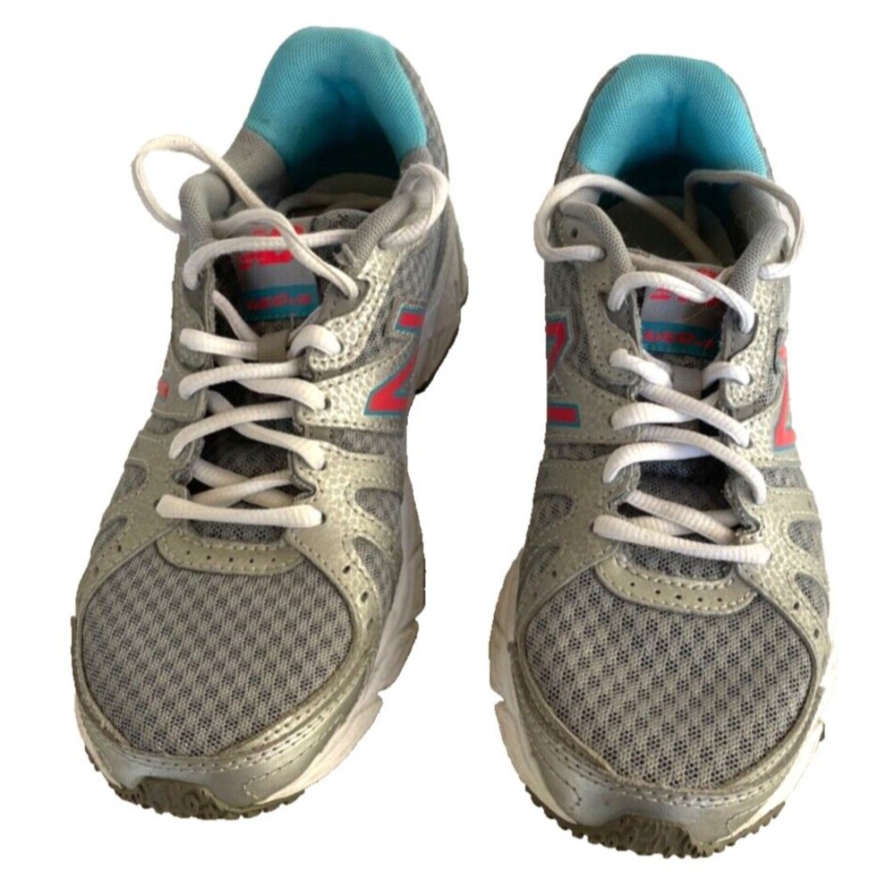 Women's Size 6.5 New Balance 450 V2 Sneakers Running Shoes Gray Pink EUC - Picture 4 of 9